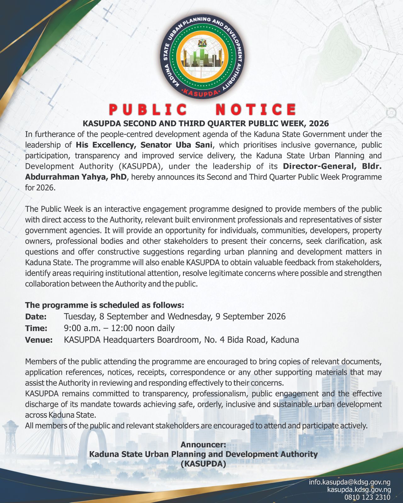 PUBLIC NOTICE